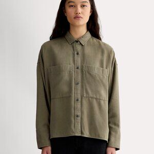 The Boxy Overshirt in Buttersoft from Everlane